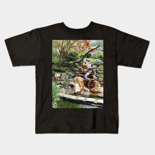 Japanese Garden in Autumn Kids T-Shirt